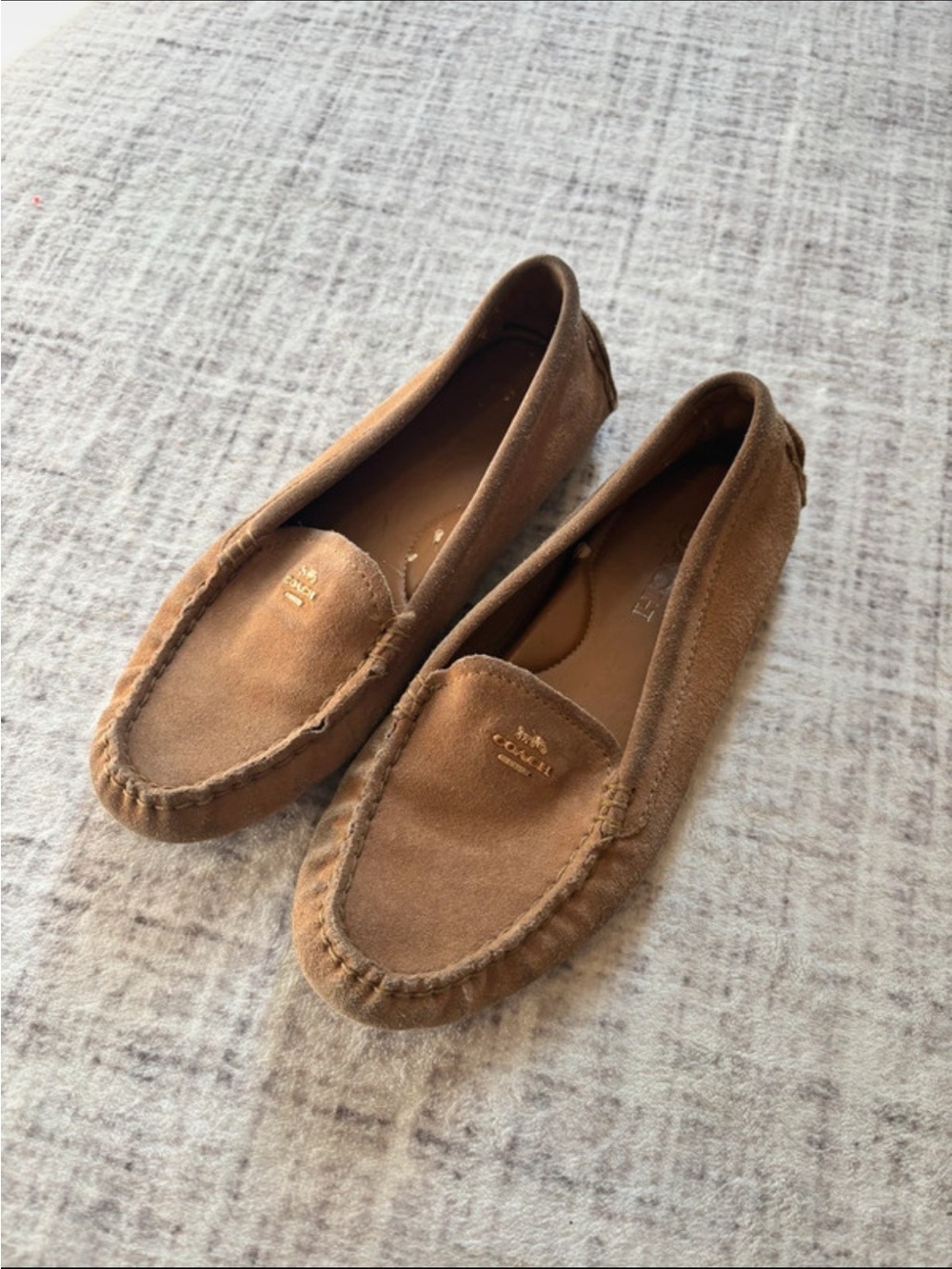 Coach Suede Moccasin Loafers in Brown